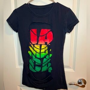 Ripped front Jamaica shirt